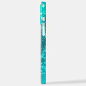 Mint Turquoise Foil Hintergrund iPhone Hülle (Linke Seite)