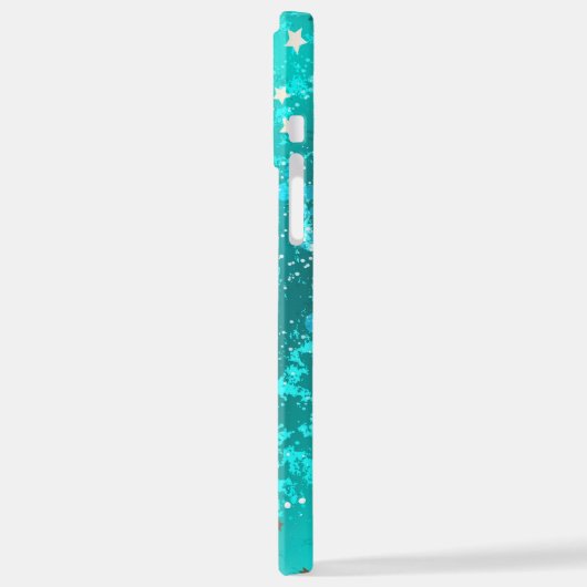 Mint Turquoise Foil Hintergrund iPhone Hülle (Linke Seite)