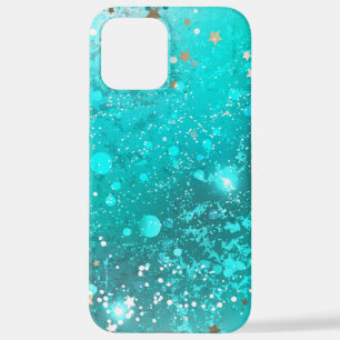Mint Turquoise Foil Hintergrund iPhone 12 Pro Max Hülle