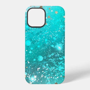 Mint Turquoise Foil Hintergrund iPhone 12 Pro Hülle