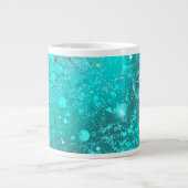 Mint Turquoise Foil Hintergrund Jumbo-Tasse (Vorderseite)