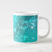 Mint Turquoise Foil Hintergrund Jumbo-Tasse (Rechts)