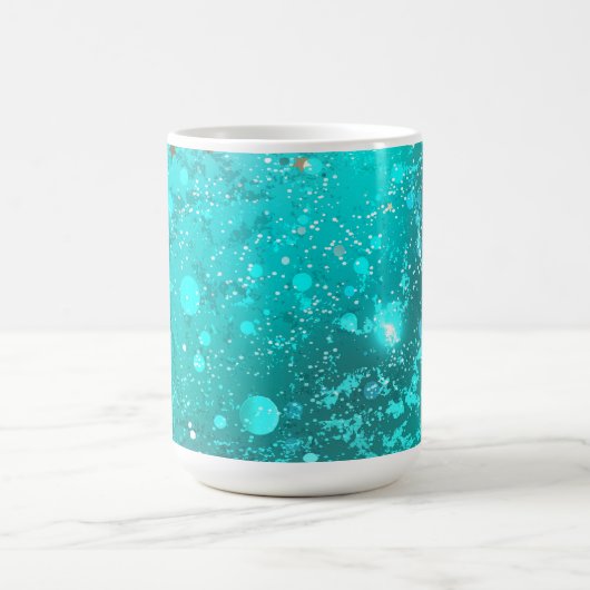 Mint Turquoise Foil Hintergrund Kaffeetasse (Mittel)