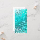 Mint Turquoise Foil Hintergrund Karte (Vorderseite/Rückseite Beispiel)