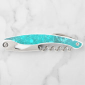 Mint Turquoise Foil Hintergrund Kellnermesser (Vorderseite)