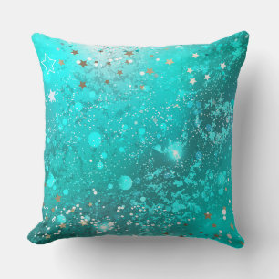 Mint Turquoise Foil Hintergrund Kissen