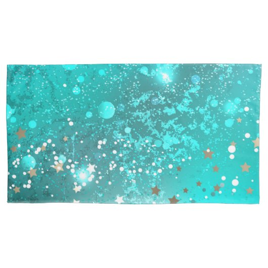 Mint Turquoise Foil Hintergrund Kissenbezug (Vorderseite)