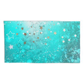 Mint Turquoise Foil Hintergrund Kissenbezug (Rückseite-Rechts)
