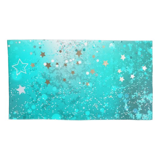 Mint Turquoise Foil Hintergrund Kissenbezug (Rückseite-Rechts)