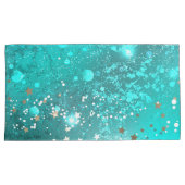 Mint Turquoise Foil Hintergrund Kissenbezug (Vorderseite-Rechts)