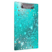 Mint Turquoise Foil Hintergrund Klemmbrett (Rechts)