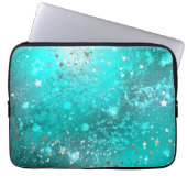 Mint Turquoise Foil Hintergrund Laptopschutzhülle (Vorderseite)
