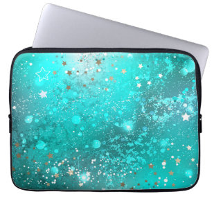 Mint Turquoise Foil Hintergrund Laptopschutzhülle