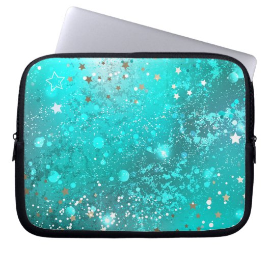 Mint Turquoise Foil Hintergrund Laptopschutzhülle (Vorderseite)