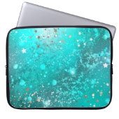 Mint Turquoise Foil Hintergrund Laptopschutzhülle (Vorderseite)