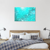 Mint Turquoise Foil Hintergrund Leinwanddruck (Insitu (Schlafzimmer))