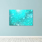 Mint Turquoise Foil Hintergrund Leinwanddruck (Insitu (Holzboden))