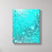 Mint Turquoise Foil Hintergrund Leinwanddruck (Vorderseite)
