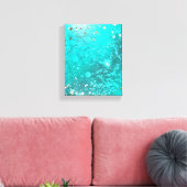 Mint Turquoise Foil Hintergrund Leinwanddruck (Insitu (Wohnzimmer))