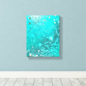 Mint Turquoise Foil Hintergrund Leinwanddruck (Insitu (Holzboden))