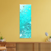 Mint Turquoise Foil Hintergrund Leinwanddruck (Insitu (Wohnzimmer))