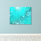 Mint Turquoise Foil Hintergrund Leinwanddruck (Insitu (Holzboden))