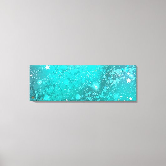 Mint Turquoise Foil Hintergrund Leinwanddruck (Vorderseite)