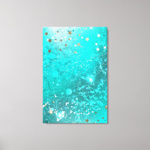 Mint Turquoise Foil Hintergrund Leinwanddruck