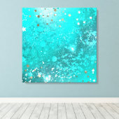 Mint Turquoise Foil Hintergrund Leinwanddruck (Insitu (Holzboden))