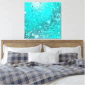 Mint Turquoise Foil Hintergrund Leinwanddruck (Insitu (Schlafzimmer))
