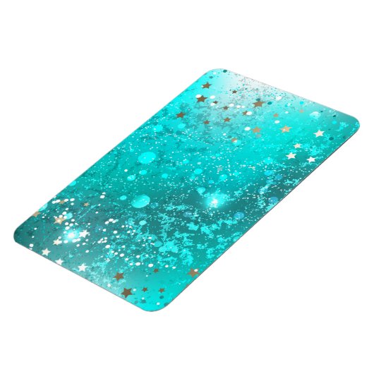 Mint Turquoise Foil Hintergrund Magnet (Linke Seite)
