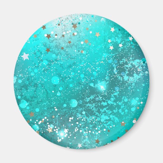 Mint Turquoise Foil Hintergrund Magnet (Vorne)