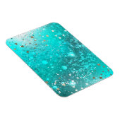 Mint Turquoise Foil Hintergrund Magnet (Rechte Seite)