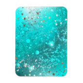 Mint Turquoise Foil Hintergrund Magnet (Vertikal)