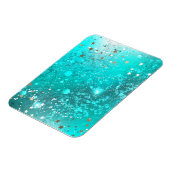 Mint Turquoise Foil Hintergrund Magnet (Linke Seite)