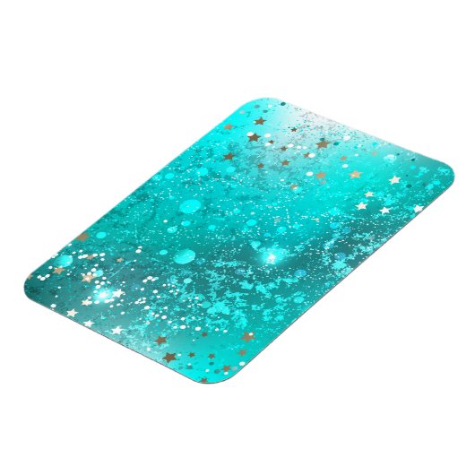 Mint Turquoise Foil Hintergrund Magnet (Linke Seite)