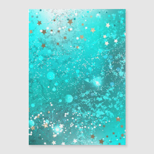 Mint Turquoise Foil Hintergrund Magnetkarte