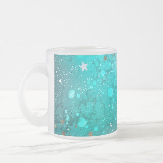 Mint Turquoise Foil Hintergrund Mattglastasse (Links)
