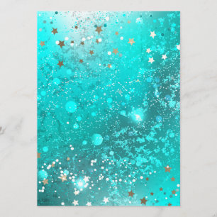 Mint Turquoise Foil Hintergrund Menükarte
