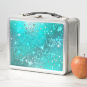 Mint Turquoise Foil Hintergrund Metall Brotdose (Beispiel)
