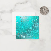 Mint Turquoise Foil Hintergrund Mitteilungskarte (Vorderseite/Rückseite Beispiel)