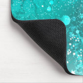 Mint Turquoise Foil Hintergrund Mousepad (Ecke)