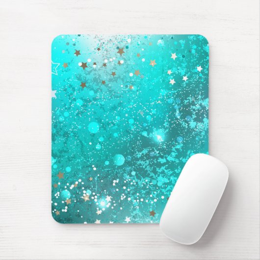 Mint Turquoise Foil Hintergrund Mousepad (Mit Mouse)