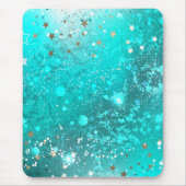 Mint Turquoise Foil Hintergrund Mousepad (Vorne)
