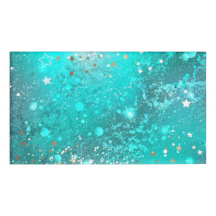 Mint Turquoise Foil Hintergrund Namenschild
