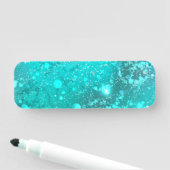 Mint Turquoise Foil Hintergrund Namensschild (Beispiel)