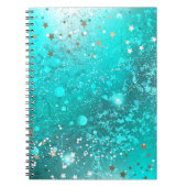Mint Turquoise Foil Hintergrund Notizblock (Vorderseite)