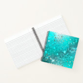 Mint Turquoise Foil Hintergrund Notizblock (Innenseite)