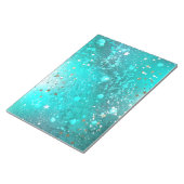 Mint Turquoise Foil Hintergrund Notizblock (angewinkelt)
