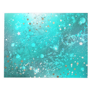 Mint Turquoise Foil Hintergrund Notizblock